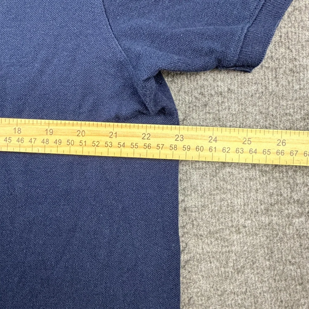 Banana Republic Men's XL Organic Cotton Pique Polo Shirt Navy Blue‎ Short Sleeve
